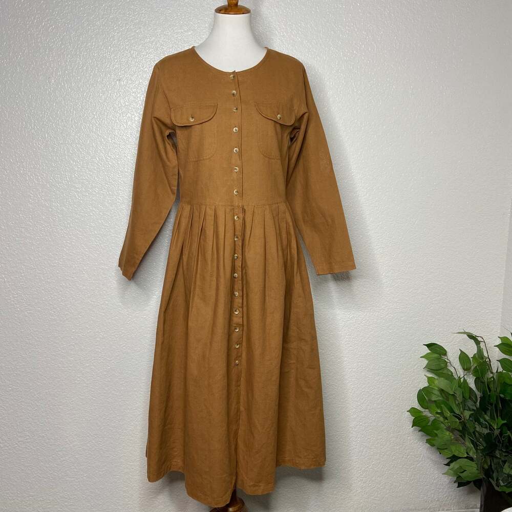 David Benjamin Long Sleeve Maxi Utility Dress